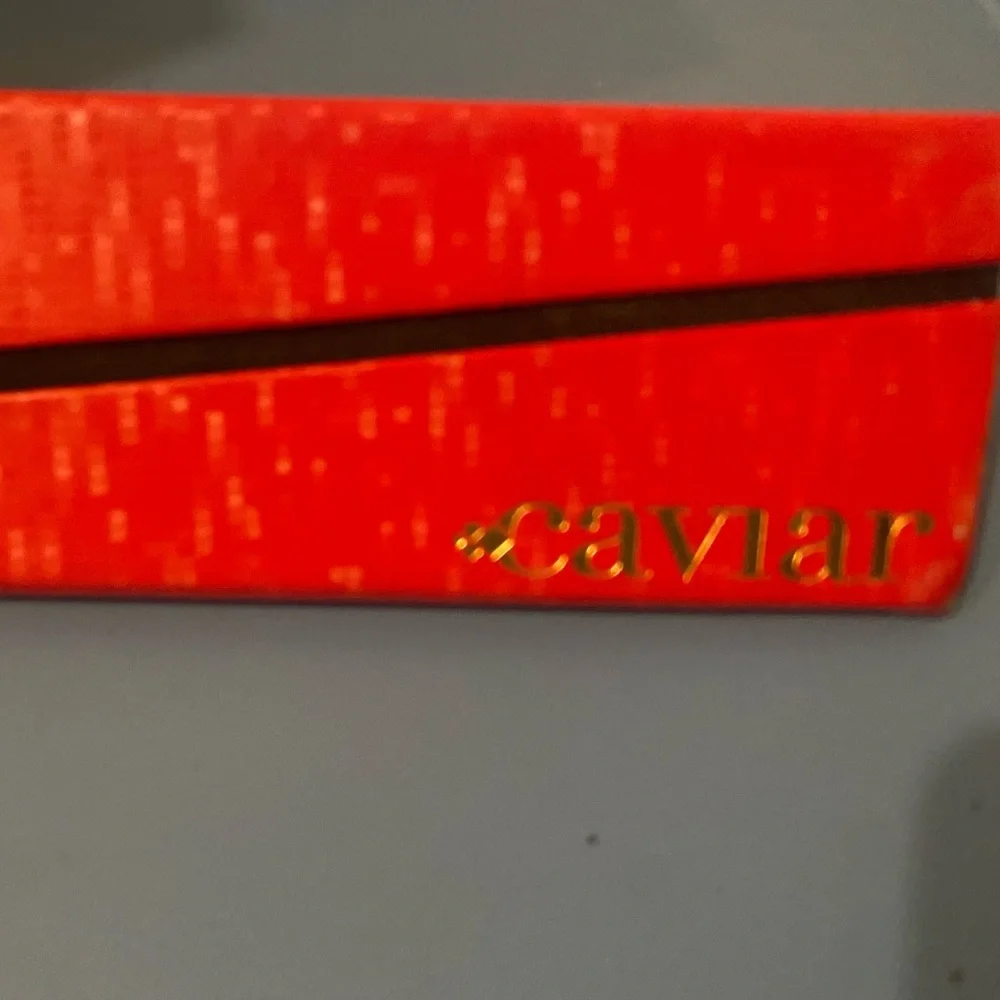Caviar Red Cosmetic/Accessory Box with Gold Logo